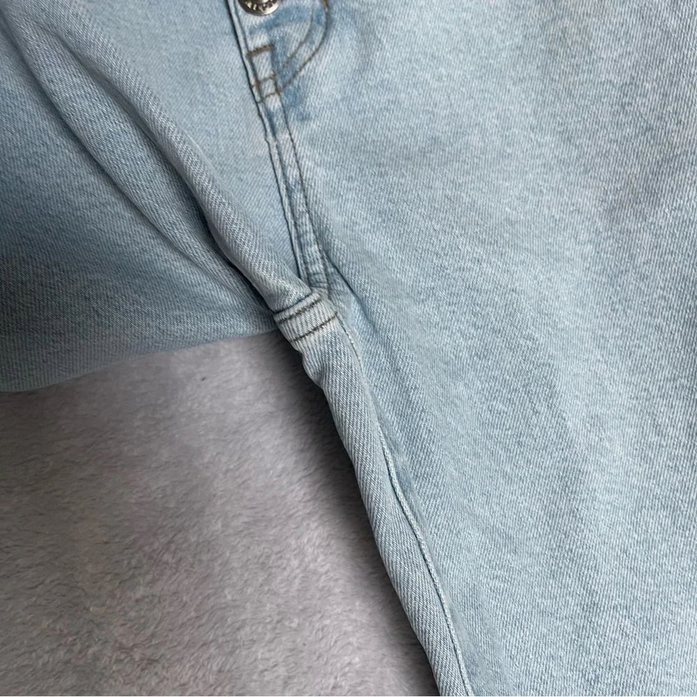 J. Crew Women Sz 30 Jeans Full length Slim Wide Leg Light Blue Wash EUC #BZ751